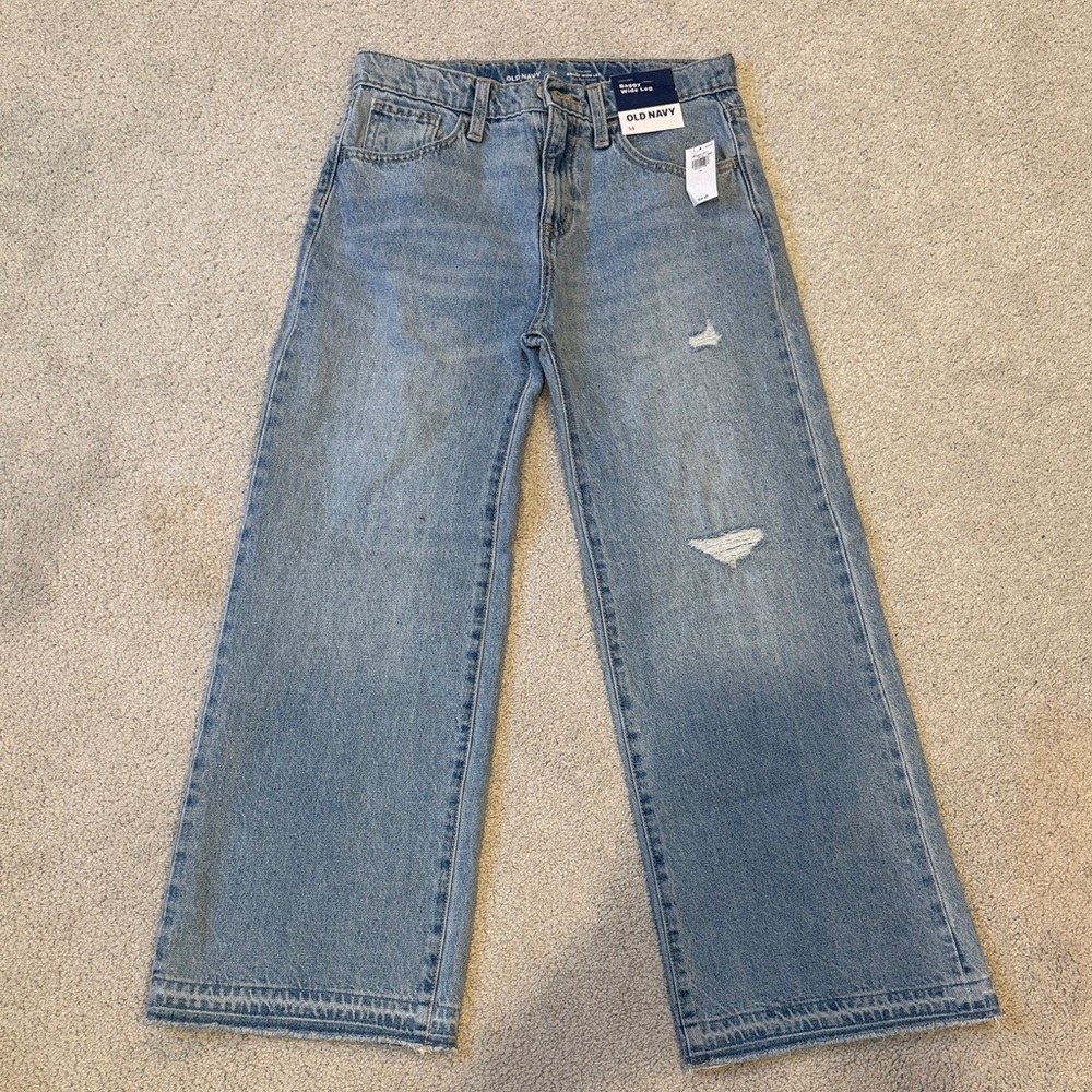 Old Navy Light Blue Distressed Jeans girls size 14